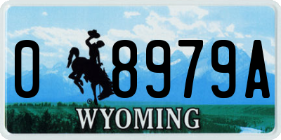 WY license plate 08979A