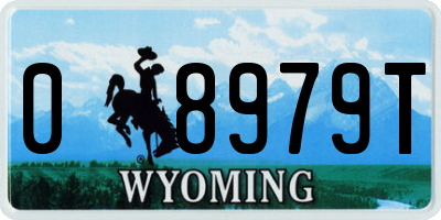 WY license plate 08979T