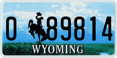 WY license plate 089814