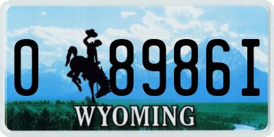 WY license plate 08986I