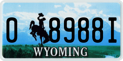 WY license plate 08988I