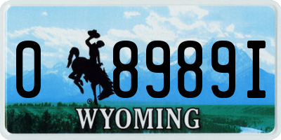 WY license plate 08989I