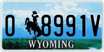 WY license plate 08991V