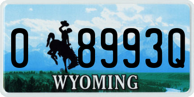 WY license plate 08993Q