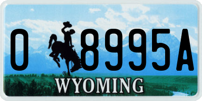 WY license plate 08995A