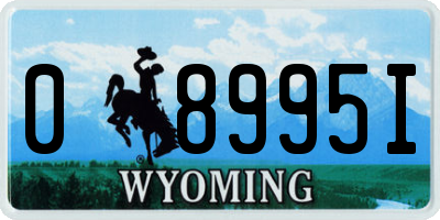 WY license plate 08995I