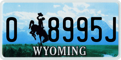 WY license plate 08995J