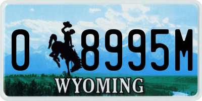 WY license plate 08995M