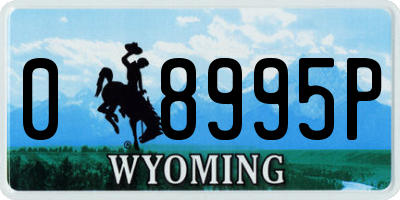 WY license plate 08995P