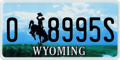 WY license plate 08995S