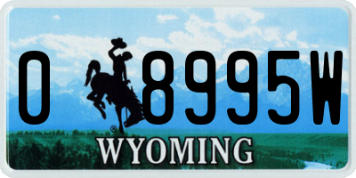 WY license plate 08995W