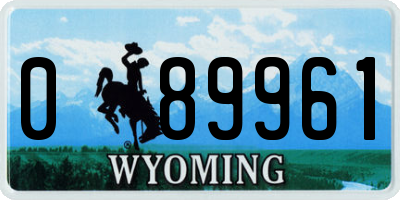 WY license plate 089961