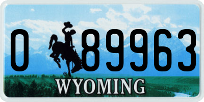 WY license plate 089963
