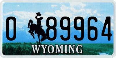 WY license plate 089964