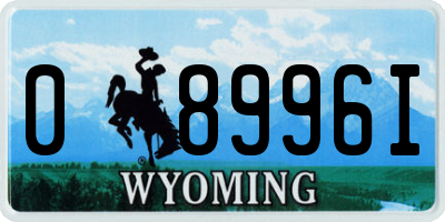 WY license plate 08996I