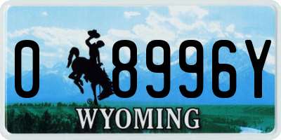 WY license plate 08996Y