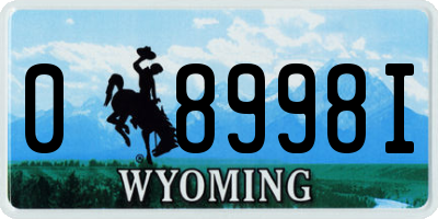 WY license plate 08998I