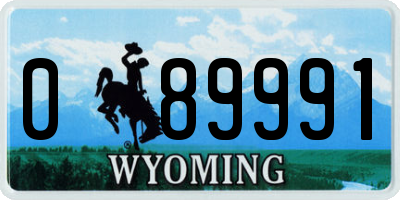 WY license plate 089991