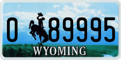 WY license plate 089995