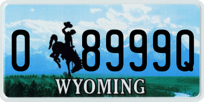 WY license plate 08999Q