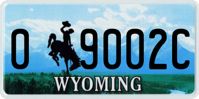 WY license plate 09002C