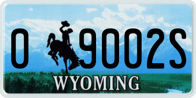 WY license plate 09002S
