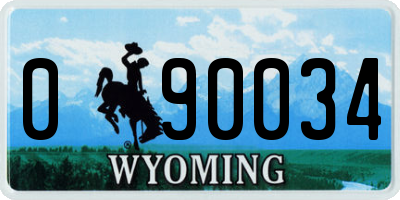 WY license plate 090034