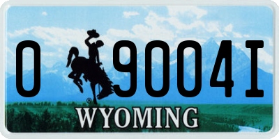 WY license plate 09004I