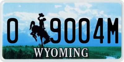WY license plate 09004M