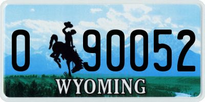 WY license plate 090052