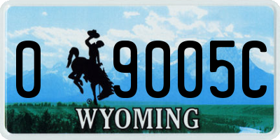 WY license plate 09005C