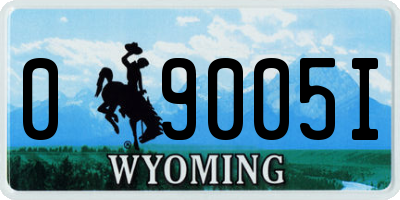 WY license plate 09005I