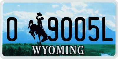 WY license plate 09005L