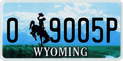 WY license plate 09005P