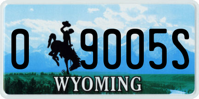 WY license plate 09005S