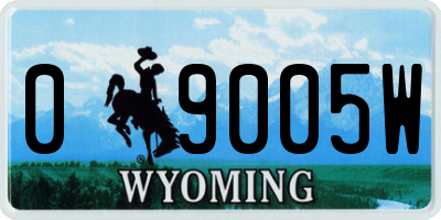 WY license plate 09005W
