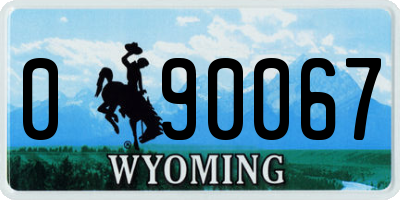 WY license plate 090067