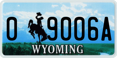 WY license plate 09006A