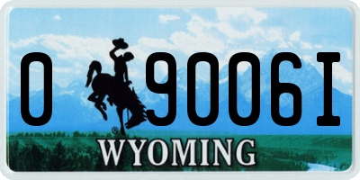 WY license plate 09006I