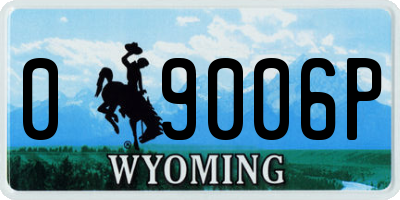 WY license plate 09006P