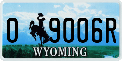 WY license plate 09006R