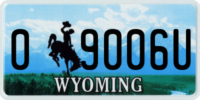 WY license plate 09006U