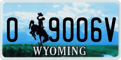WY license plate 09006V