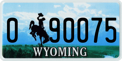 WY license plate 090075