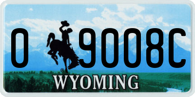 WY license plate 09008C