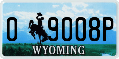 WY license plate 09008P