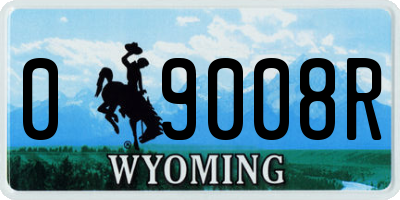 WY license plate 09008R