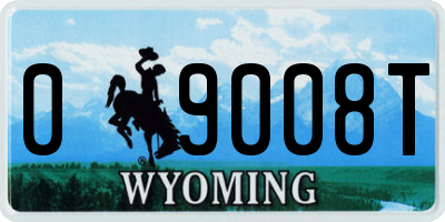 WY license plate 09008T