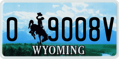 WY license plate 09008V
