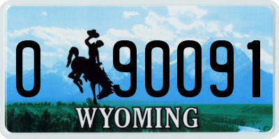 WY license plate 090091